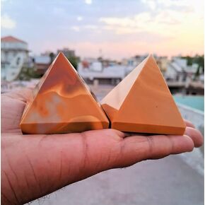 7 Chakra Crystal Pyramid Seven Chakra Gemstone Pyramid, Seven Chakra Pyramid for Energy Balance and Healing,Home Décor, Seven Chakra Pyramid 53-58MM