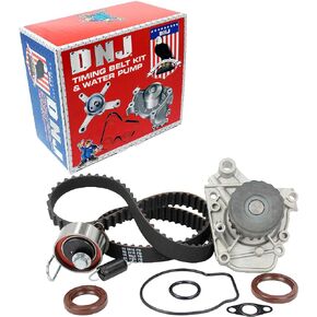 طقم حزام التوقيت DNJ TBK220WP مع مضخة مياه لـ 2001-2005 / Honda/Civic / 1.7L / SOHC / L4 / 16V / 1668cc، 1700cc / D17A1، D17A2، D17A6، D17A7