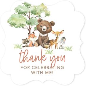 Andaz Press Fancy Frame Kids Party Favor Thank You Tags with String, 48-Pack Outer Space Astronaut Birthday Gift Tags For Gift Bags, Favor Bags Goody Bags Boys & Girls Gender-Neutral 1st Birthday Tags