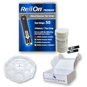 شرائط اختبار Relion Premier، 50 قطعة (1) مع حقيبة أسبوع متجر Fusion Shop (1) in Kuwait
