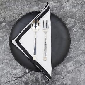 Table Napkins Cotton Cloth Napkins Every Day Use Napkins 20x20 set of 2 Premium Napkin, White.