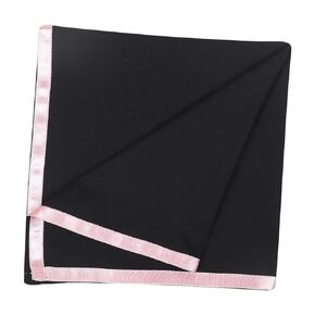 HOMEMPORIA Cotton Napkins Black Cloth Napkins With Pink Trim Set of 2 Dinner Napkins Cloth Washable Black Cotton Napkins Black Dinner Napkins Fabric Napkins