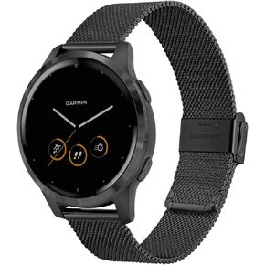 حزام نسائي من TRUMiRR لساعة Venu 3S (41 ملم) الذكية، حزام ساعة شبكي من الفولاذ المقاوم للصدأ وحزام ذهبي ناعم لـ Garmin Venu 3S / Venu 2S / Vivomove 3S / Forerunner 265S in Kuwait