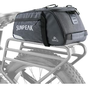 Sunpeak حقيبة رف الدراجة دراجة eBike جذع حقيبة سفر مقاوم للماء الرف الخلفي حزمة الجذع السلة مقعد أكياس البضائع لظهر الدراجة 9L in Kuwait
