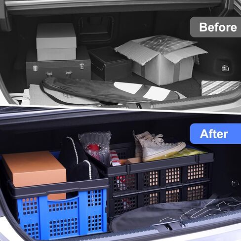 OSWIN Folding Trolley with Wheels, Double Layer Portable Trolley Shopping Carts, Folding Shopping Cart with Storage Crate, Office Folding Cart, Multi Use Functional Collapsible Carts for Supermarket in Kuwait