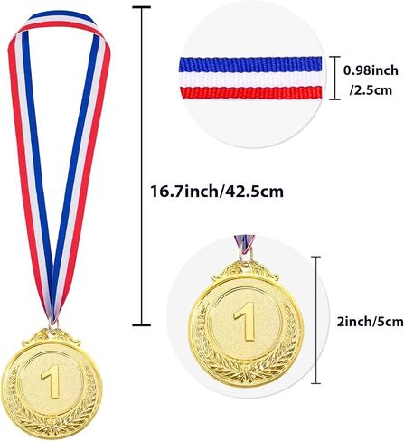 Caydo 12 Pieces 2 Inch Gold Silver Bronze Award Medals Winner Medals with 1st 2nd 3rd for Competitions, Party, Sports for Kids and Adults in Saudi Arabia