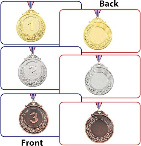 Caydo 12 Pieces 2 Inch Gold Silver Bronze Award Medals Winner Medals with 1st 2nd 3rd for Competitions, Party, Sports for Kids and Adults in Saudi Arabia