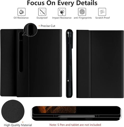 aMZCaSE for iPad Pro 13 inch Case 2024 with Keyboard,M4 of iPad 13 Pro Keyboard Case with Bluetooth Wireless Detachable Smart Sleep/Wake Keyboard&Pencil Holder for iPad Pro 13 inch,Black in Saudi Arabia