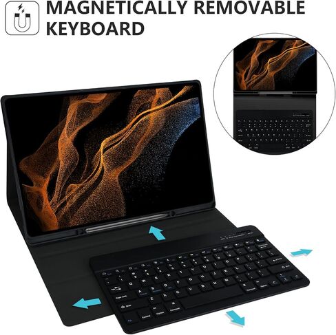 aMZCaSE for iPad Pro 13 inch Case 2024 with Keyboard,M4 of iPad 13 Pro Keyboard Case with Bluetooth Wireless Detachable Smart Sleep/Wake Keyboard&Pencil Holder for iPad Pro 13 inch,Black in Saudi Arabia
