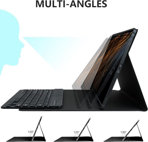 aMZCaSE for iPad Pro 13 inch Case 2024 with Keyboard,M4 of iPad 13 Pro Keyboard Case with Bluetooth Wireless Detachable Smart Sleep/Wake Keyboard&Pencil Holder for iPad Pro 13 inch,Black in Saudi Arabia