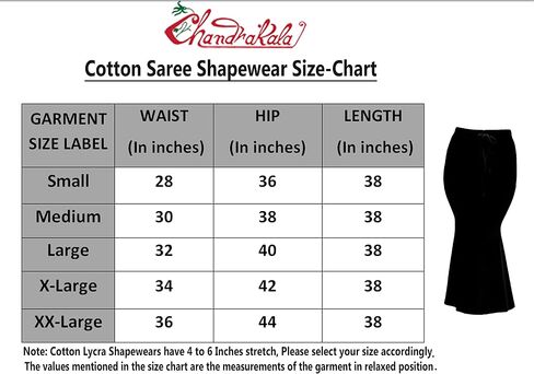 Chandrakala Cotton Saree Shapewear for Women Seamless Stretchable Mermaid Sari Shaper Petticoat Girls (S117-P) in Saudi Arabia