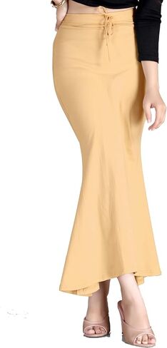 Chandrakala Cotton Saree Shapewear for Women Seamless Stretchable Mermaid Sari Shaper Petticoat Girls (S117-P) in Saudi Arabia