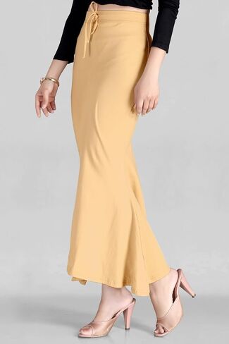 Chandrakala Cotton Saree Shapewear for Women Seamless Stretchable Mermaid Sari Shaper Petticoat Girls (S117-P) in Saudi Arabia