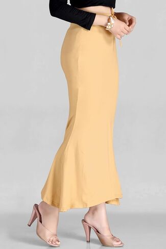 Chandrakala Cotton Saree Shapewear for Women Seamless Stretchable Mermaid Sari Shaper Petticoat Girls (S117-P) in Saudi Arabia