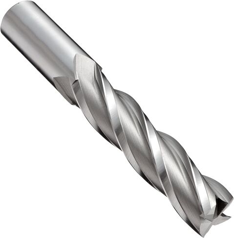 YG-1 E2040 Cobalt Steel Square Nose End Mill, Long Reach, Weldon Shank, Uncoated (Bright) Finish, 30 Deg Helix, 4 Flutes, 3.25" Overall Length, 0.375" Cutting Diameter, 0.375" Shank Diameter in Saudi Arabia