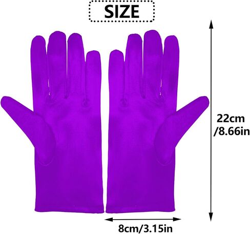 1 Pair of Short Satin Finger Gloves 1920s Opera Party Wedding Bridal Etiquette Gloves Sun Protection Gloves for Women Girls in Saudi Arabia