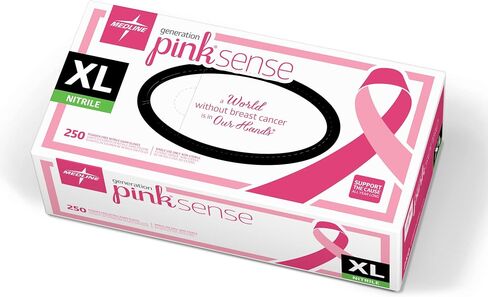 Medline Generation Pink Sense Nitrile Exam Gloves, 230 Count, X-Large, Powder Free, Disposable, Not Made with Natural Rubber Latex, Multipurpose, Support Breast Cancer with Every Glove in Saudi Arabia