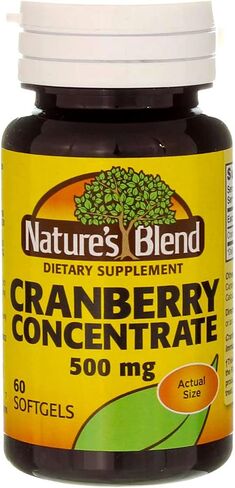 Nature's Blend Cranberry Concentrate 500 mg Soft Gels - 60 ct, Pack of 3 in Saudi Arabia