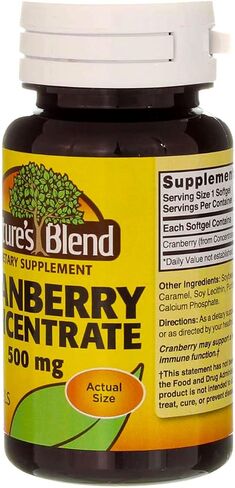 Nature's Blend Cranberry Concentrate 500 mg Soft Gels - 60 ct, Pack of 3 in Saudi Arabia