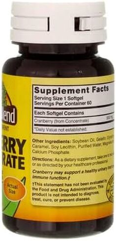 Nature's Blend Cranberry Concentrate 500 mg Soft Gels - 60 ct, Pack of 3 in Saudi Arabia
