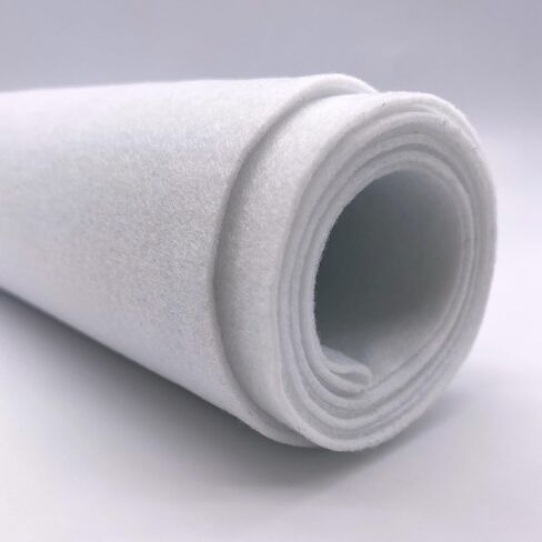 نسيج لباد Ice Fabrics من The Yard - لباد أكريليك بعرض 72 بوصة وسمك 1.6 مم - نسيج لباد أبيض ثلجي ناعم ومتين للفنون والحرف اليدوية والديكورات والمزيد - 1 ياردة سنو وايت in Kuwait