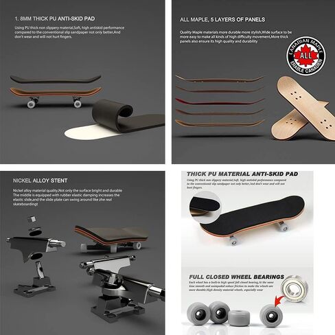 لوح تزلج صغير من سبيكة دعامات عجلة تحمل لوحة أصابع احترافية يمكنك صنعها بنفسك مجموعات لوح تزلج خشبي من أجل هدية للأطفال البالغين in Kuwait