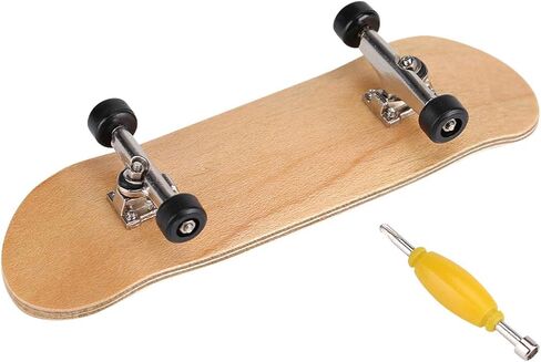 Mini Finger Skateboards, Wooden Finger Skateboard Toy Professional Fingers Skate Set, Novelty Tech Deck Fingerboard for Children (Black) in Kuwait