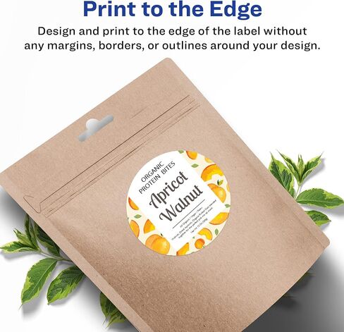 Avery Matte White Round Labels with Sure Feed, 3.5" Diameter, 1,000 Matte White Printable Labels in Saudi Arabia