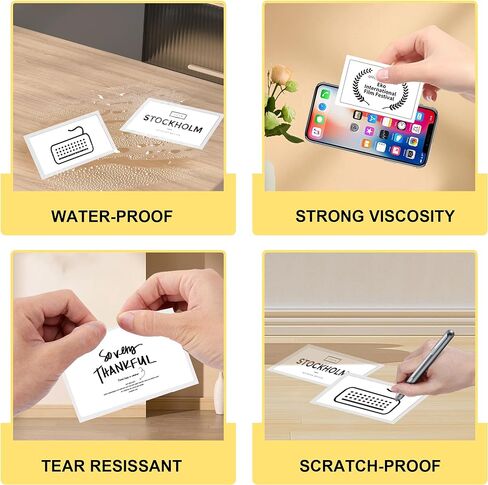 Labels Tape, 6 Rolls(660PCS) Thermal Label Sticker for B21/B3S/B1 Printer Waterproof Sticker Paper Business Shipping Address Labeling Replacement with Self-Adhesive (50 x 70mm-110PCS) in Kuwait