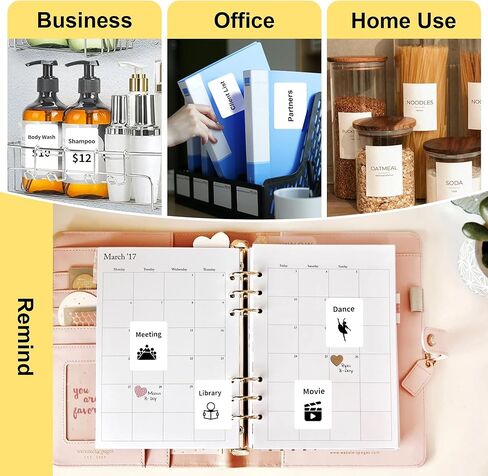 Labels Tape, 6 Rolls(660PCS) Thermal Label Sticker for B21/B3S/B1 Printer Waterproof Sticker Paper Business Shipping Address Labeling Replacement with Self-Adhesive (50 x 70mm-110PCS) in Kuwait