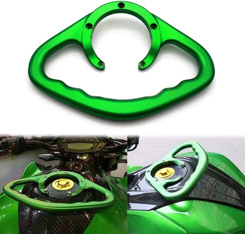مسند ذراع راكب الدراجة النارية خزان الغاز مقبض شريط المقود 5 فتحات لملحقات الألومنيوم Kawasaki Ninja ZX14R ZX6R ZX7RR ZX11 ZX10R ER6N ER6F (أخضر) in Kuwait