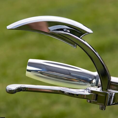 Goldfire Chrome Old School Motorcycle 7/8" Hand Grips for 22mm Handlebar Motorcross FIts for Kawasaki Scooter Custom Sport Street Bike in Saudi Arabia