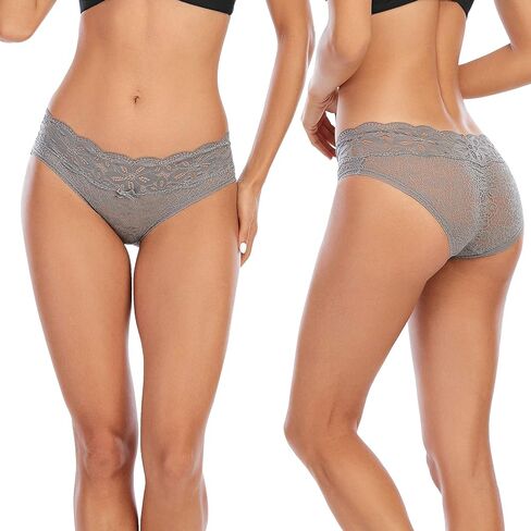 SPFAS Womens Panties Lace Sexy Underwear Seamless Hipster Panties Bikini Briefs 4 Pack in Saudi Arabia