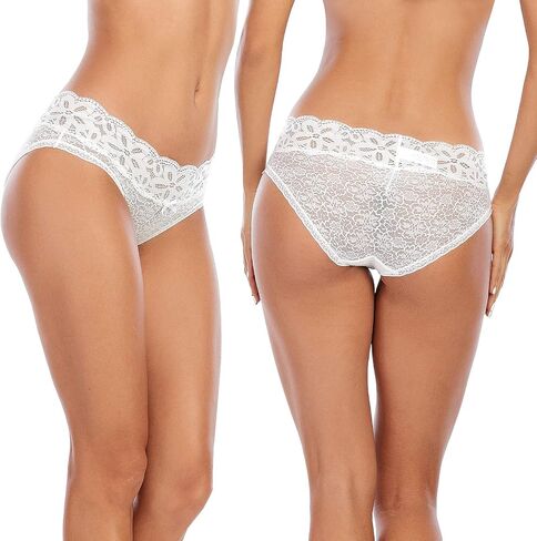 SPFAS Womens Panties Lace Sexy Underwear Seamless Hipster Panties Bikini Briefs 4 Pack in Saudi Arabia