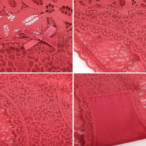 SPFAS Womens Panties Lace Sexy Underwear Seamless Hipster Panties Bikini Briefs 4 Pack in Saudi Arabia