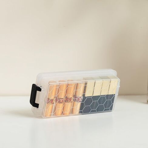 Bienvoun 6Pack Clear Pencil Box Plastic Storage Containers with Latching Lids Stackable Office Supplies Organizer for Gel Pens Erasers Crafts Markers Crayon in Saudi Arabia