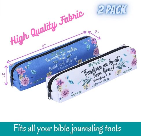 Mr. Pen- Pencil Pouch for Bible Study, 2 Pack, Small Pencil Case, Pen and Highlighter Case, Pencil Bag, Pencil Cases for Gifts, Bible Study Supplies, Pen Case, Bible Journaling Supplies in Saudi Arabia