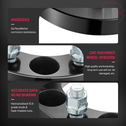 BDFHYK 6x139.7 Wheel Spacers 1 inch 6x5.5, 6 Lug M14x1.5 Studs & 108mm Hub Bore, Compatible with Chevy Suburban Silverado Tahoe GMC Sierra 1500 Yukon Cadillac Escalade Ram 1500, Set of 4 in Saudi Arabia
