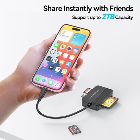 قارئ بطاقات USB C، FEMORO CF SD TF MS قارئ بطاقات 4 في 1 قراءة متزامنة، USB نوع C فلاش مدمج قارئ بطاقات ذاكرة متعددة محول OTG للكمبيوتر iPhone 15 Mac Android iPad Camera Laptop PC in Saudi Arabia