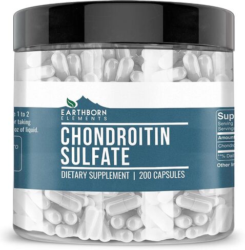 Earthborn Elements Chondroitin Sulfate 200 Capsules, Pure & Undiluted, No Additives in Saudi Arabia