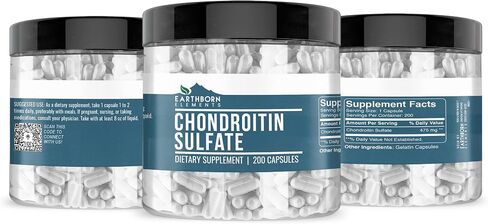 Earthborn Elements Chondroitin Sulfate 200 Capsules, Pure & Undiluted, No Additives in Saudi Arabia