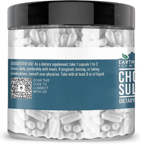 Earthborn Elements Chondroitin Sulfate 200 Capsules, Pure & Undiluted, No Additives in Saudi Arabia