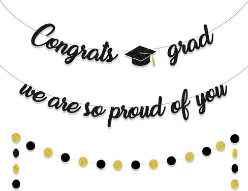 Graduation Decorations Class of 2024 Party Supplies - Congrats Grad Banner and We are so Proud of You Banner(Pre-Strung) in Saudi Arabia