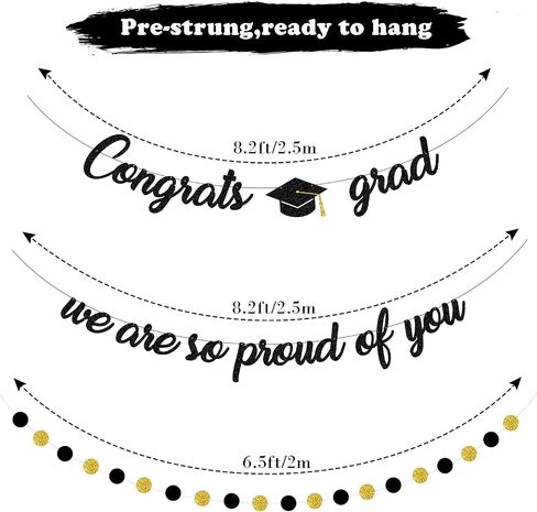 Graduation Decorations Class of 2024 Party Supplies - Congrats Grad Banner and We are so Proud of You Banner(Pre-Strung) in Saudi Arabia