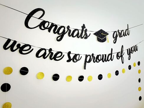 Graduation Decorations Class of 2024 Party Supplies - Congrats Grad Banner and We are so Proud of You Banner(Pre-Strung) in Saudi Arabia