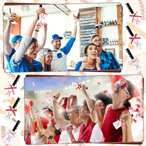 Lukmaa 12 جهاز كمبيوتر شخصى 9 بوصة أجراس البقر مع مقابض موضوع البيسبول مع الشريط الهتاف اليد قرع أجراس البقر للرياضة تنفيس البقرة صانعي الضوضاء فريق الرياضة الروح حزب صالح لمحبي البيسبول لعبة الحزب in Kuwait