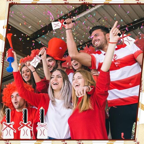 Lukmaa 12 جهاز كمبيوتر شخصى 9 بوصة أجراس البقر مع مقابض موضوع البيسبول مع الشريط الهتاف اليد قرع أجراس البقر للرياضة تنفيس البقرة صانعي الضوضاء فريق الرياضة الروح حزب صالح لمحبي البيسبول لعبة الحزب in Kuwait