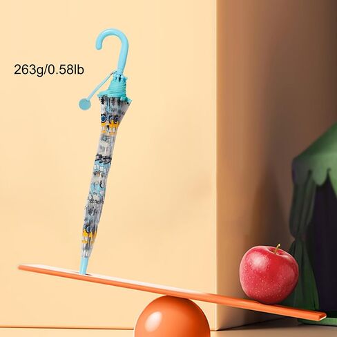 ThreeH Kids Clear Bubble Umbrella Transparent Umbrella with an Easy Grip Handle Children Rain Umbrella for Walking Safety in Saudi Arabia