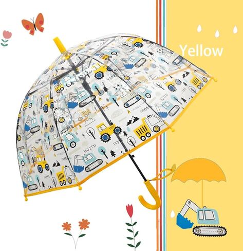 ThreeH Kids Clear Bubble Umbrella Transparent Umbrella with an Easy Grip Handle Children Rain Umbrella for Walking Safety in Saudi Arabia
