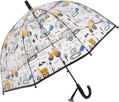 ThreeH Kids Clear Bubble Umbrella Transparent Umbrella with an Easy Grip Handle Children Rain Umbrella for Walking Safety in Kuwait